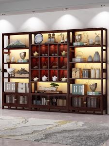 FANTANYIPIN | Multifunction Bamboo Display Storage Cabinet