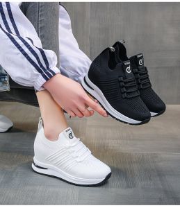 Giày thể thao nữ độn đế 7 phân chất co giãn ôm chân đi êm tăng chiều cao năng động hack dáng đi làm đi chơi Lisa M48