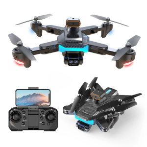 Smart Drone P9 Pro 8k HD 4 Camera Shoot Original Indoor Outdoor Drone Mini RC 8K HD Brushless Motor Professional Dual Camera 540° Obstacle Avoid Aerial Photography Folding Quadcopter Rc Drone Toy