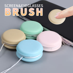 Portable Macaron Glasses Cleaning Wipe Mobile Phone Screen Cleaner Keychain Pendant Mini Candy Color with Dust Cover Cleaning Tools