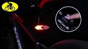 Đèn hậu xi nhan xe đạp có còi điều khiển không dây sạc usb