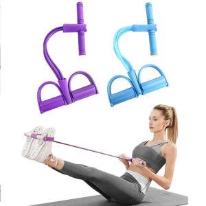 4/6-Tube Tensioner Multi-Functional Household Fitness Yoga Abdominal Strengthening Elastic Band Tension Rope Sit-Up Assistive