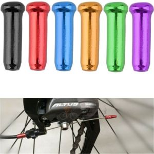 100pcs bicycle line pipeline tail cap variable speed brake line core cap aluminum alloy anode color aluminum tail cap
