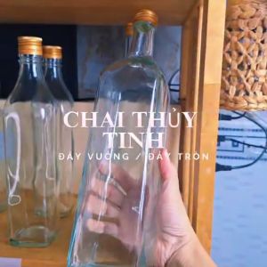 CHAI THỦY TINH VUÔNG 500ML 250ML 1 LÍT 600ML 1000ml MẬT ONG CÓ NẮP NHÔM/ LỌ THŨY TINH GIÁ SỈ RẺ ĐẸP