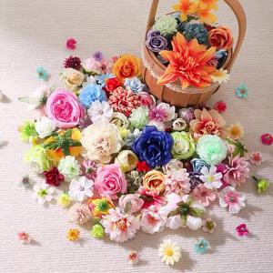 20Pcs Random style Artificial Flowers Mix Fake Flowers for Home Room Decor Wedding Decoration DIY Craft Gifts Wreath Accessories