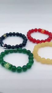 Agates Stone Beads Mantra Bracelet Lucky Healthy Wealthy Feng Shui Protection Amulet