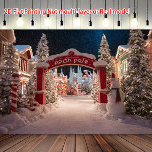 VIKAMA Arctic Village Christmas Tapestry Snowman Living Room Background Wall Festival Party Room Decoration