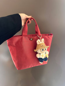 Red Nylon Tote Bag Womens Small Handbag Commuting Lunch Bag Waterproof Spring Summer Casual Single Shoulder Crossbody Bag