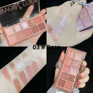 MONLEYTA | Affordable Genuine Earth Tone Eyeshadow Palette For Students Shiny Powder Eye Makeup Color Correction Brightening Long Lasting