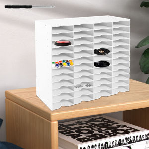 24/48 Slots Ink Pad Holder Sturdy Pad Organizer Waterproof Stamp Pad Storage Organizer Space Saving Ink Pad Storage Rack