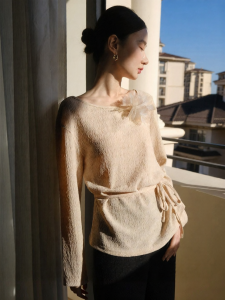 Áo Blouse Chiffon Phong Cách Đẹp Như Hoa Dây Ruy Băng Pháp