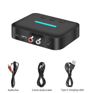 Kebidumei | Bluetooth 5.6 Audio Receiver 3.5mm AUX RCA USB U-Disk Stereo Music Wireless Audio Adapter For PC TV Car Kit Speaker Amplifier