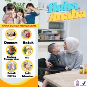 Fluba Anaba 130 ML - Madu Herbal Anak Atasi Masalah Pernafasan - Batuk & Flu Bronkitis Infeksi Paru-Paru Sesak Nafas dan Radang Amandel