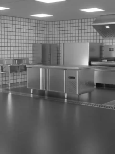 ZZUOM Refrigerated workbench commercial freezer large capacity Stainless steel kitchen refrigerator 1.2M/1.5M