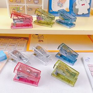 Staples Mini Transparan Lucu Free Refil Isi Stapler Sekolah Portable ATK014 - LPM