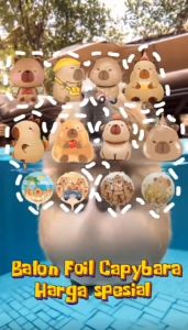 Balon foil Jumbo bulat CapyBara Capy Bara