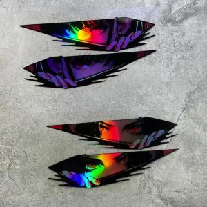 1pair Anime Girl Eyes Motorcycle Sticker Decoration Vinyl Decal for Motorbike Fuel Tank Side Panel Front Fairing Car Rear Bumper