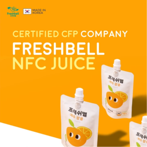 FRESHBELL Korea Mandarin Orange Fresh Juice Organic Tangerine Fruit Juice Jeju Juice Orenge Juice Vegetable Juice Fruit Juice Drink 100ML (EXP : 2026/06)