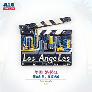 Magnetic 3D Movie Location Board Fridge Magnet Los Angeles Travel Souvenir Gift Home Decoration Stick on Resin Material