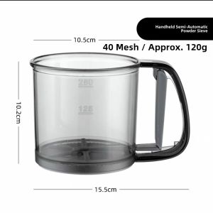 Handheld Semi-Automatic Flour Sieve for Kitchen Baking Tools Ultra-Fine Powder Dispenser Home Use Cooking Utensils