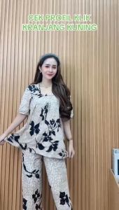 One set setelan wanita fuji luxuri lengan pendek ld 110cm muat bb 40kg sampai 70kg pakaian wanita lengan pendek bisa bayar ditempat cod