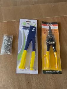 TANG RIVET HAND RIVERTER 10 INCH BONUS PAKU + GUNTING BAJA RINGAN HOLL0 10" BAJARINGAN ORIGINAL BLITZ