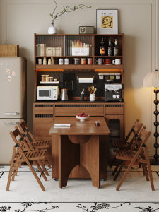 FANLUOWEI | Folding Solid Wood Dining Cabinet Wine Rack Storage