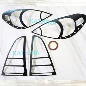 Paket Cover Garnish Depan Belakang Mobil Innova Lama 2004-2007 Hitam Doff