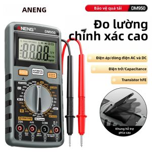 Máy Đo Vạn Năng Kỹ Thuật Số Cầm Tay ANENG DM950 1999 Phép Đo Đo Điện Áp/dòng Điện AC/DC Điện Trở Điện Dung Phát Hiện Điện Áp Không Tiếp Xúc (NCV) Đo HFE Dành Cho Thợ Điện.