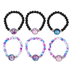 Y2K Cartoon Kpop Demon Hunters Bracelets Fashion Beaded Wristband Figure Jewelry Accessories Christmas Gift