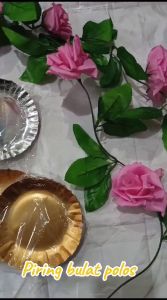 Piring Kue Bolu Cake Tart Ulang Tahun Ultah isi 10 Pc Gold Silver Murah