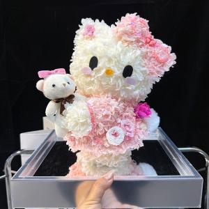 Hellokitty Eternal Flowers Birthday Gift for Girls KT Cat Figurine Best Friend Womens Day New 2025 Model  Flower Delivery