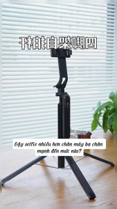 Gậy chụp hình Selfie P180 Cao 1m8 gấp gọn 30cm 4 chân đỡ siêu chắc chắn quay Livestream