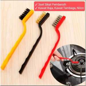 Sikat Kawat Tembaga Nylon 3in1 B14 Pembersih Kompor Wise Brush Serbaguna