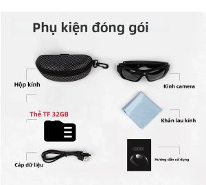 Kính Râm Hành Động Siêu Nét 4K Kính Râm Giám Sát Xe Đạp Máy Quay Video Thể Thao Ngoài Trời Với Bộ Xử Lý Novatek 96680