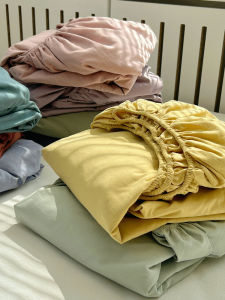 2025 New Pure Cotton Thickened Brushed Bed Canopy Single Piece Full Package Pure Cotton 100 Mattress Protector Cover Sheet