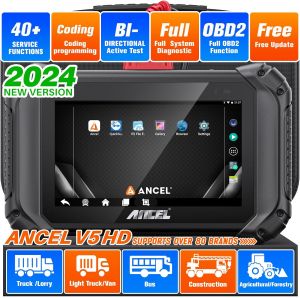 Ancel V5 HD 12V 24V OBD2 Scanner สแกนเนอร์เต็มระบบ2024เครื่องมือวิเคราะห์หนักรถบรรทุกสแกนเนอร์ WIFI สแกนเนอร์ ECU การเขียนโปรแกรมสแกนเนอร์แบบสองทิศทางดีเซลวินิจฉัยเครื่องมือสแกนตรวจสอบเครื่องยนต์รหัสอ่านและเครื่องมือสแกน odb scaner รถยนต์เครื่องมือวิเคราะ - Lazada