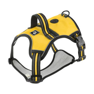 Adjustable Dog Harness Reflective Style Harness for Medium Large Dogs Easy Control Handle Reflective Pet Harness with bag on the back Dog Harness with bag