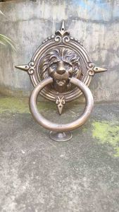 Ketukan Pintu Kuningan Antik Motif Singa Jumbo Bintang 1 Pcs
