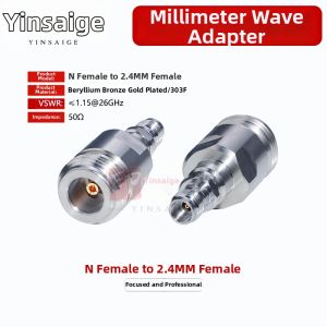 Stainless Steel Low VSWR N to 2.4mm Adaptor DC-26GHz