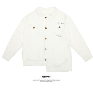 BJHG Casual Loose Knitted Sweater Coat for Men And Women Autumn Winter Fashion Brand Print Cotton Acrylic Neutral Style