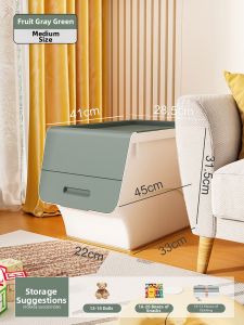 YINGYOUMEI | Front Opening Toy Storage Box Slanted Mouth