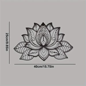 HelloYoung Mandala Wall Art Lotus Flower Mandala Metal Wall Art Metal Wall Art Spiritual Deco Wall decor metal wall hanging，