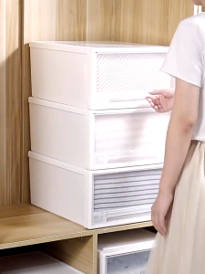 CLEAN Stackable Drawer Organizer - Multi-Purpose Storage Box for Wardrobe Office Home Use with Space Saving Design