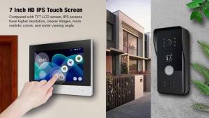 2 Wire IP Tuya Wifi 1080P Video Intercom Video Door Phone 7 Color Touch Screen Camera Doorbell Door Security System