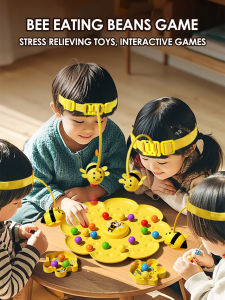 Kids Bee Magnetic Bead Toys Parent Child Interactive Board Game Fun Toys for Boys Girls Party Bee Hooking Toys Christmas Gifts