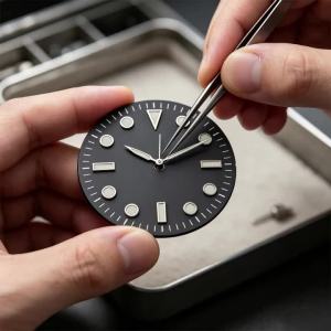 28.5mm NH35 Watch Dial Movement Watch Accessories NH35 Hands Dial BGW9 Blue Lume Case Mod Parts for Men