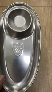 Dĩa Oval Hàn Quốc Inox 304 Cao cấp Sang trọng Size Lớn Dài 27cm