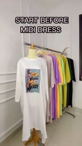 Midi Dress Terbaru Kekinian & Ukuran S M L XL XXL 3XL