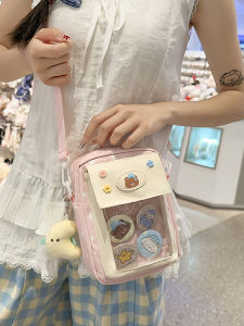 Túi Đeo Chéo Mini Dễ Thương Cho Bé Gái Túi Du Lịch Nhỏ Cho Bé Gái Túi Đeo Chéo Bằng Nhựa Có Khóa Kéo Thiết Kế Hình Trái Tim Và Hoa